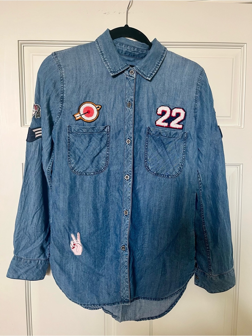 Rails Carter Patchwork Denim Button Up Women’s XS